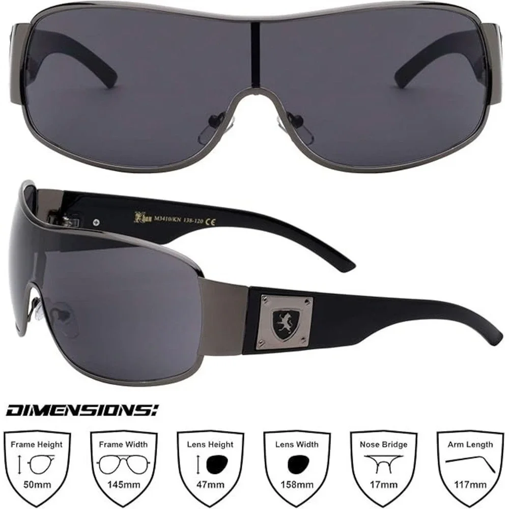 Men Sport Sunglasses‎ Driving Pilot Fishing Eyewear Wrap Glasses US Metal Frame
